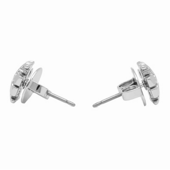 TORY BURCH • Silver Small Kira Stud Earrings - Picture 4 of 7